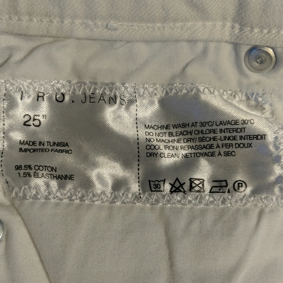 IRO Skinny Jeans, White, Size 25 - Picture 6 of 8